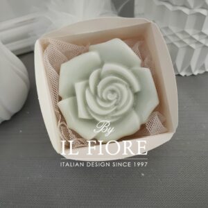 Bomboniere candela rosa margherita tulipano e fiore