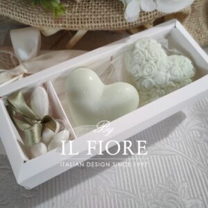 Bomboniere candele a forma di cuore