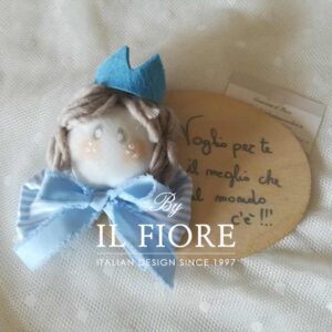 Fiocco Nascita Bimbo e Bimbo Targhetta Fuoriporta Cameretta