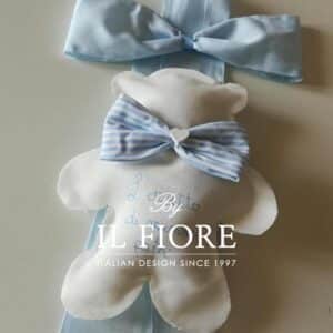 Fiocco nascita Bimbo e Bimba orso con scritta Personalizzabile anche con Nome