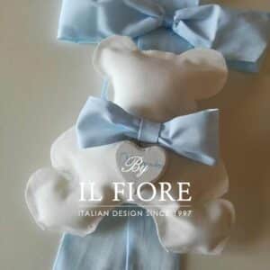 Fiocco nascita Bimbo e Bimba con Orso e Cuore Personalizzabile con nome