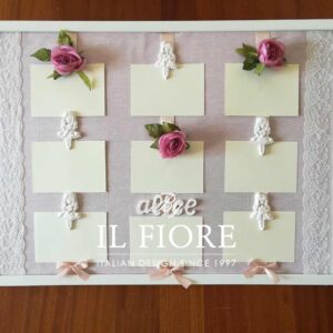 Tableau Comunione e Cresima con Nome Fiori e Bamboline