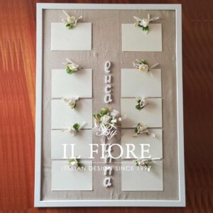 Tableau de Mariage, Cresima Comunione con Nomi e fiori
