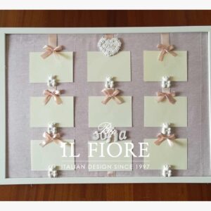 Tableau Battesimo Bimba con Nome Orsi e Cuore