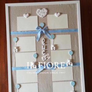 Tableau Battesimo Bimbo Bimba con Orsi e Palloncini