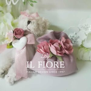 Bomboniera Cresima Sacchetto portaconfetti con Fiori