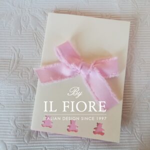 Partecipazioni Battesimo con orsetti intagliati