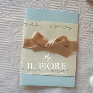 Partecipazione Battesimo bimbo e bimba con intaglio merletto