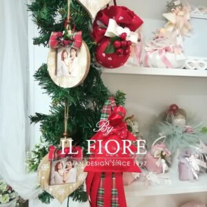 Decorazione Natalizia portafoto in legno