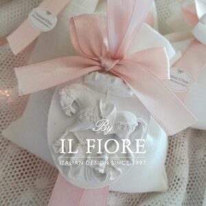 Bomboniere Battesimo bimbo e bimba Giostra Medaglione in Gesso Profumato