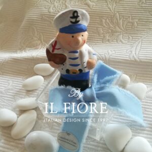 Bomboniera Nascita bimbo scatola in plexiglass con soggetti marini