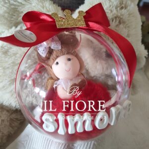 Palline di Natale con nome e bambola