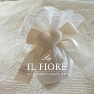 Bomboniere Comunione Matrimonio e Cresima Sacchetto Sangallo con cuore