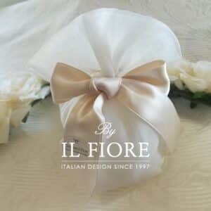 Bomboniere matrimonio sacchetto portaconfetti in organza con fiocco di raso