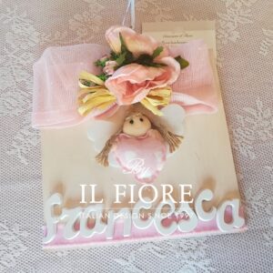 Fiocco nascita Bimba  Personalizzabile con nome fuoriporta cameretta