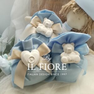 Bomboniere Battesimo con orsetto in gesso profumato.