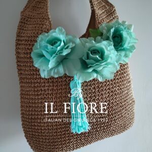 Borse donna a spalla con fiori e nappina Bag donna