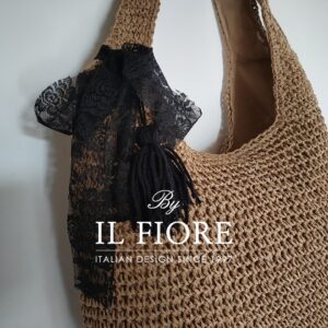 Borse donna a spalla con fiocco in pizzo e nappina Bag donna