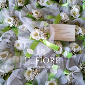 Bomboniere Matrimonio ciuffetto Portaconfetti con Fiori