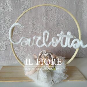 Cerchio centrotavola o decorazione tavolo torta con bambolina