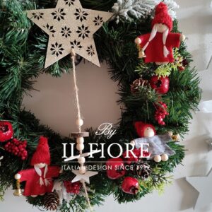 Ghirlande Natalizie con angioletti e stella in legno