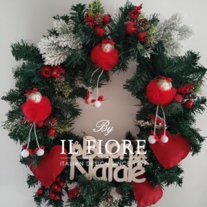 Fuoriporta Ghirlande Natalizie con bamboline fatine e cuori