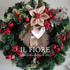 Fuoriporta Ghirlanda Natalizia con stella di Natale