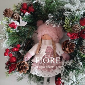 Ghirlanda Natalizia furiporta con gnomo e bacche