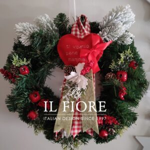 Ghirlanda Natalizia con cuore personalizzabile