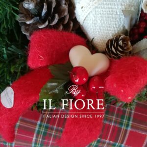 Fiocchi per Alberi di Natale con cuore e bacche