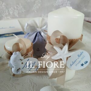 Bomboniere Candele stile marino matrimonio e Comunione