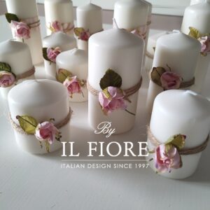 Bomboniere Comunione candela con fiore