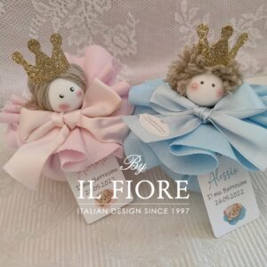 Bomboniera Battesimo bambola principessa e principino