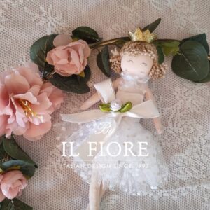 Bomboniere Cresima e Comunione Bambola con Vestito in Tulle e Fiore