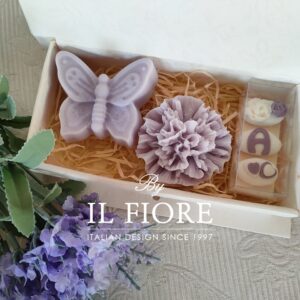 Bomboniere  Matrimonio candele farfalla e fiore