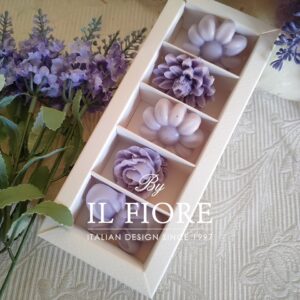 Bomboniere candele farfalla e fiori