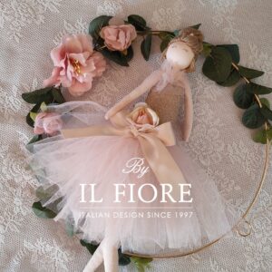 Bomboniere Comunione Bambola grande con Vestito in Tulle e Fiori
