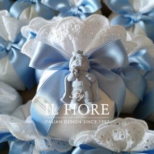 Bomboniere Battesimo sacchetto con Principino e Principressa