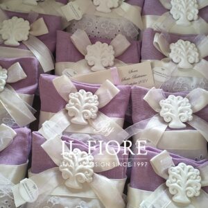 Bomboniere sacchetto con albero della vita e Sangallo