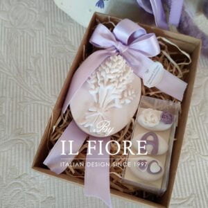 Bomboniere Comunione Cresima Matrimonio gessetto lavanda profumata