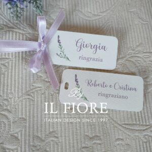 Segnaposti Comunione Matrimonio e Cresima stile lavanda