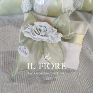Bomboniera matrimonio portaconfetti con peonia