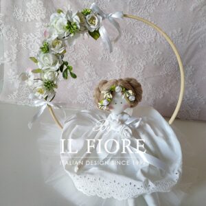 Centrotavola Battesimo decorazione tavolo torta con bambolina