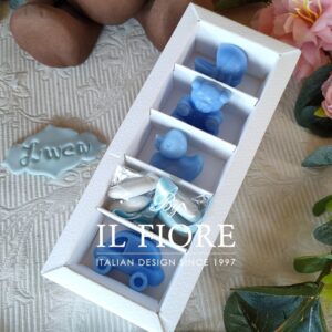 Bomboniera Battesimo candela bimbo e bimba