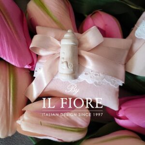 Bomboniera per Battesimo sacchetto Portaconfetti con biberon ciuccio piedini