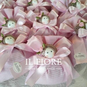 Bomboniere Battesimo sacchetto Portaconfetti con bimba o bimbo calamita