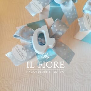 Bomboniere Battesimo bimbo e bimba Scatola Portaconfetti con lettere personalizzabili