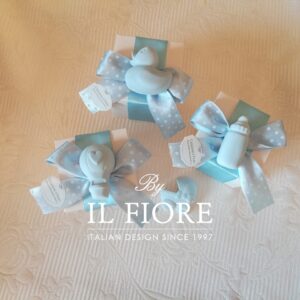 Bomboniere Battesimo Scatola Portaconfetti con mongolfiera carrozzina biberon paperella