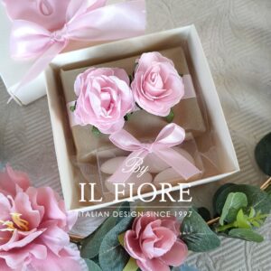 Bomboniere Battesimo saponetta con fiori