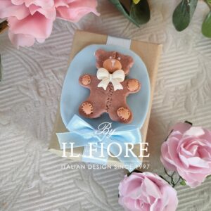 Bomboniere Battesimo saponetta con orsetto bimbo e bimba